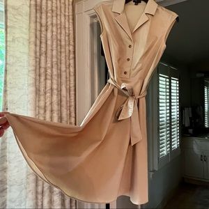 Anne Taylor Classic Khaki Dress. Size 0